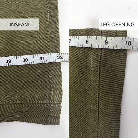 NILI LOTAN Mitchell High Rise Straight Leg Jeans in Army Green Size 10 - Picture 13 of 13